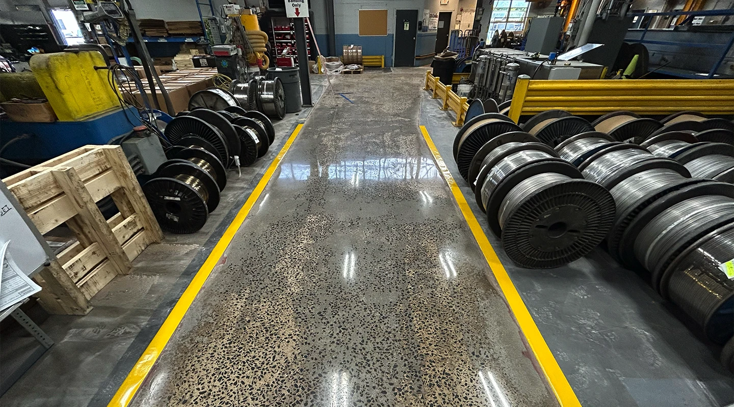 Remove forklift tire marks